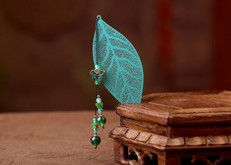 鏤空樹葉家佳樂文學(xué)綠色復(fù)古文藝書簽