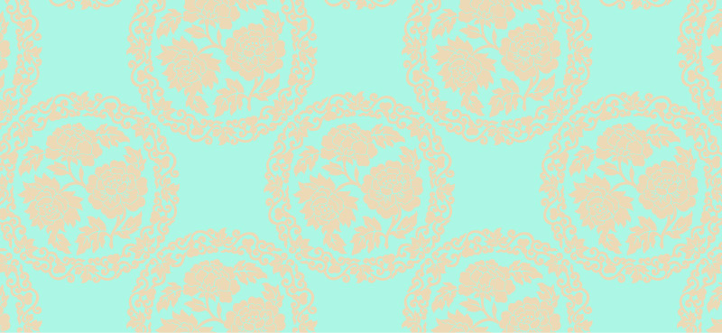 中國傳統(tǒng)織錦牡丹圖案與配色，矢量素材AI圖片