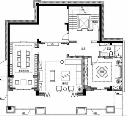 新中式裝修設(shè)計，裝修設(shè)計會舍圖(八)