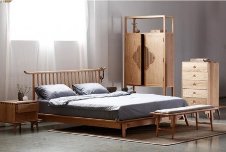 復(fù)古橡木中式柜子，五斗柜子圖片