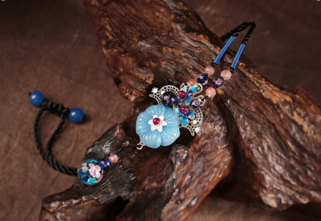 幽藍(lán)繁香家佳樂(lè)文學(xué)吊墜毛衣鏈復(fù)古項(xiàng)鏈