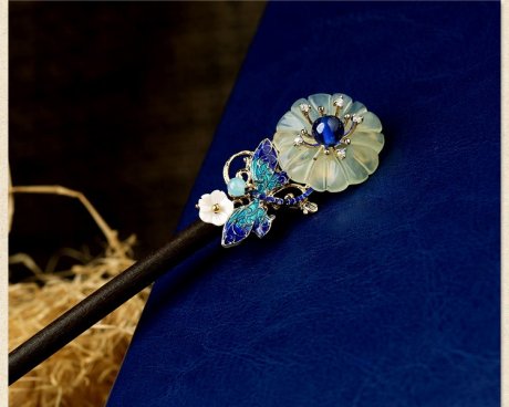 古風(fēng)花朵發(fā)簪發(fā)飾，未聞花名中式簪子頭飾