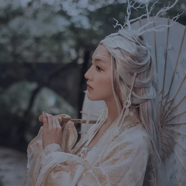 森林精靈文藝女生頭像，唯美古風(fēng)真人頭像