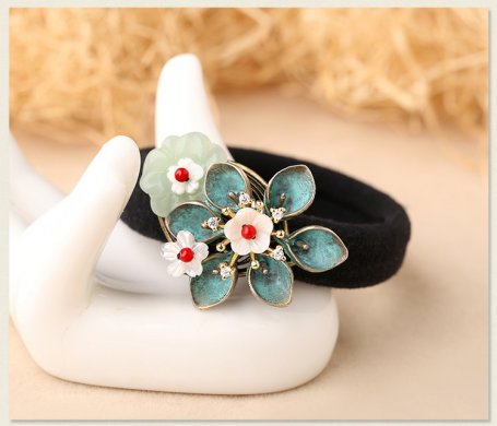 清新脫俗花萼發(fā)圈，時尚古典頭飾