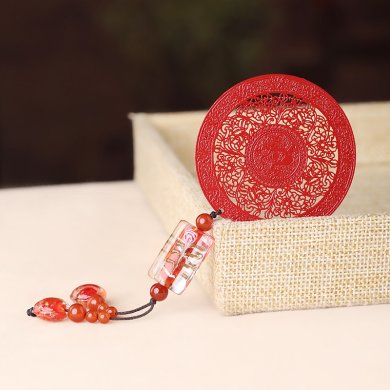 家佳樂文學古典紅色古風金屬小清新書簽