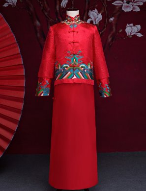 家佳樂文學(xué)男士中式禮服，家佳樂文學(xué)新郎結(jié)婚禮服