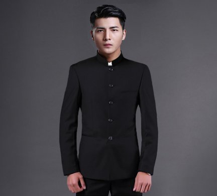 時尚家佳樂文學(xué)立領(lǐng)休閑男士中山裝