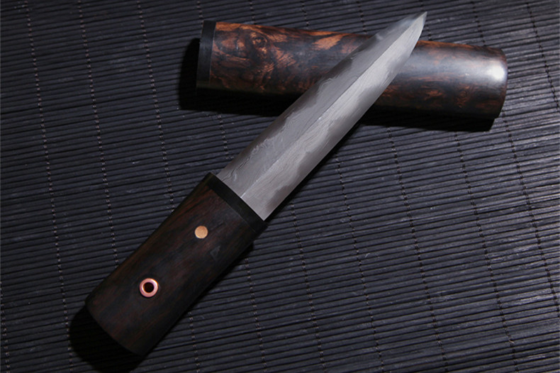 隱劍簡(jiǎn)約短劍手工漢劍，短小易帶紫檀劍鞘