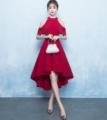 性感掛脖中式禮服，時尚典雅晚禮服