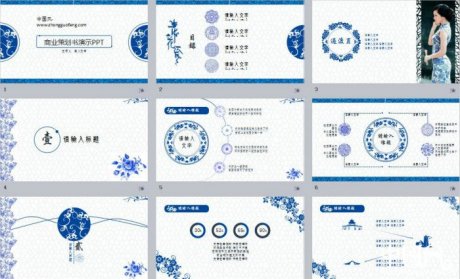青花瓷家佳樂文學商業(yè)計劃書PPT模板
