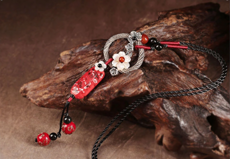 家佳樂文學陶瓷配飾復古毛衣鏈項鏈首飾