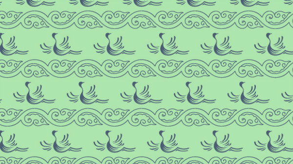 中國傳統(tǒng)唐代服飾狩獵紋圖案四，矢量素材