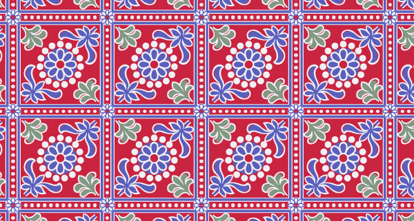 中國(guó)傳統(tǒng)唐代服飾寶相花紋幾何圖案，矢量素材