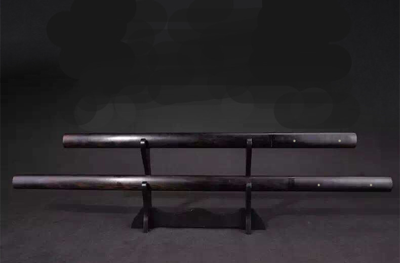 紫檀八面唐劍冷兵器，刀劍手工花紋鋼一體長劍