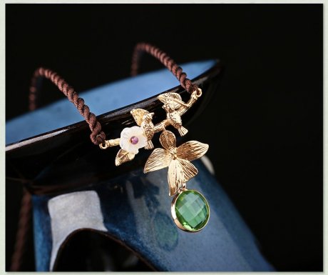 精致黃鸝鳥(niǎo)項(xiàng)鏈，清新靚麗鎖骨鏈?zhǔn)罪? / data-MjGb=