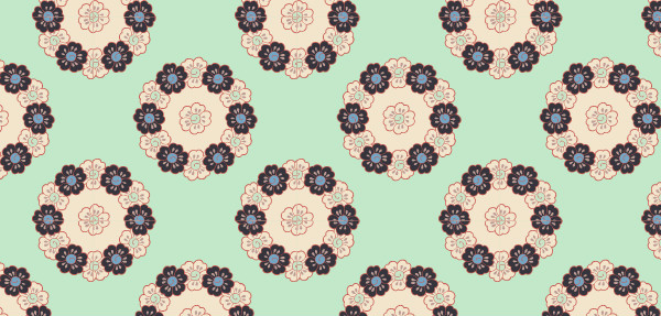 中國傳統(tǒng)唐代服飾聯(lián)珠紋圖案七，矢量素材