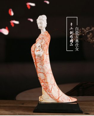 家佳樂(lè)文學(xué)古典美女白瓷仕女藝術(shù)品