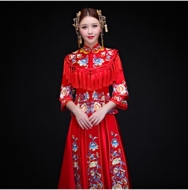 古典時尚中式禮服，家佳樂文學新娘禮服