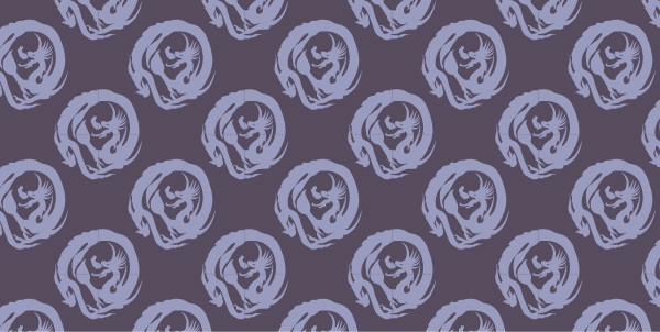 中國傳統(tǒng)唐代服飾祥云龍圖案，矢量素材