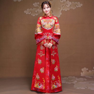 雙喜秀禾服，時(shí)尚復(fù)古新娘中式禮服