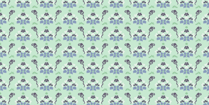 中國(guó)傳統(tǒng)唐代服飾穿枝花紋圖案四，矢量素材