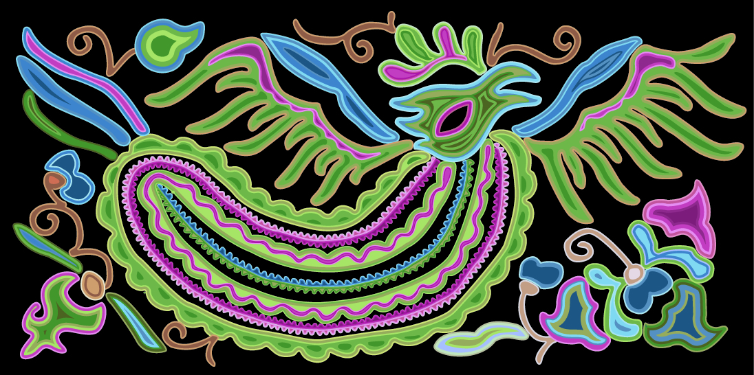 中國傳統(tǒng)刺繡吉祥圖案，矢量素材