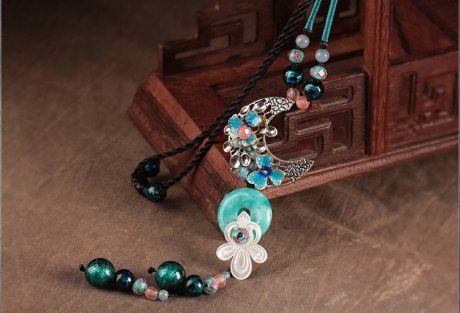 仙月飄香平安扣吊墜毛衣鏈項(xiàng)鏈?zhǔn)罪? / data-H4vl=