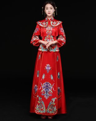 龍鳳褂新娘禮服，結(jié)婚禮服中式禮服