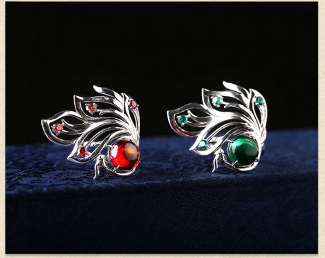 家佳樂(lè)文學(xué)鋯石夸張銀戒指