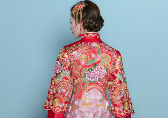 家佳樂(lè)文學(xué)刺繡旗袍嫁衣中式禮服