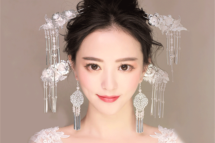 家佳樂文學(xué)銀白色步搖，新文藝復(fù)古發(fā)簪