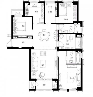 新中式設(shè)計(jì)，會(huì)舍的裝修設(shè)計(jì)圖