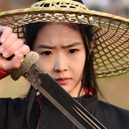 霸氣斗笠?guī)П髋^像，唯美古風真人頭像