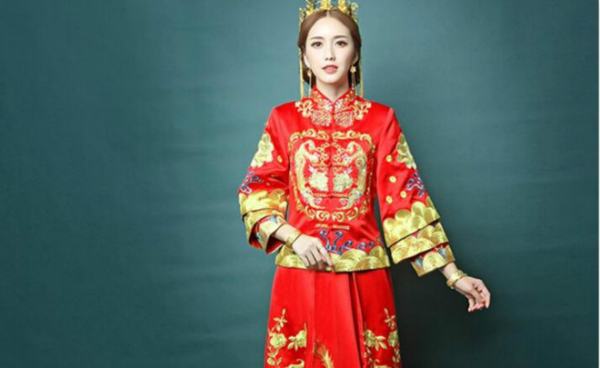 家佳樂文學(xué)龍鳳褂中式禮服圖片