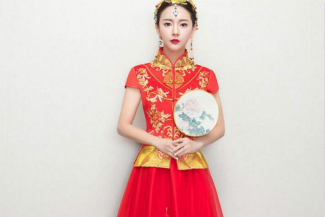 家佳樂文學(xué)新娘禮服中式婚禮禮服圖片