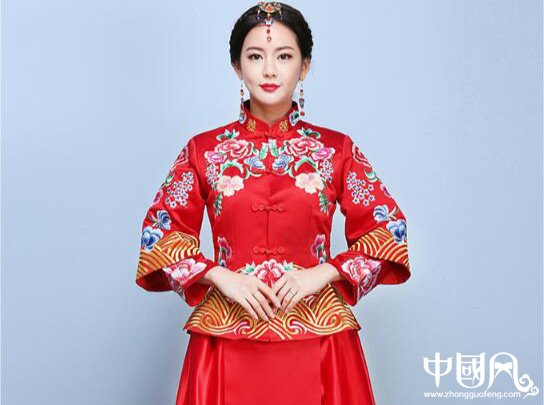 家佳樂(lè)文學(xué)龍鳳褂嫁衣中式婚禮禮服