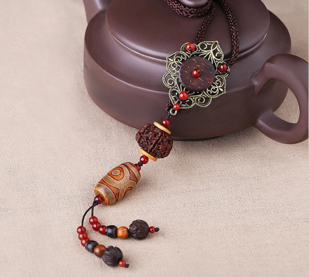 天珠吊墜復古民族風項鏈首飾