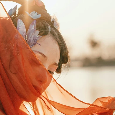 嫵媚嬌艷女子頭像，唯美古風(fēng)真人頭像