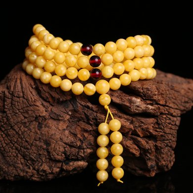 雞油黃蜜蠟手串