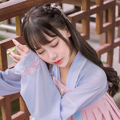 粉嫩小清新女生頭像，唯美古風(fēng)真人頭像