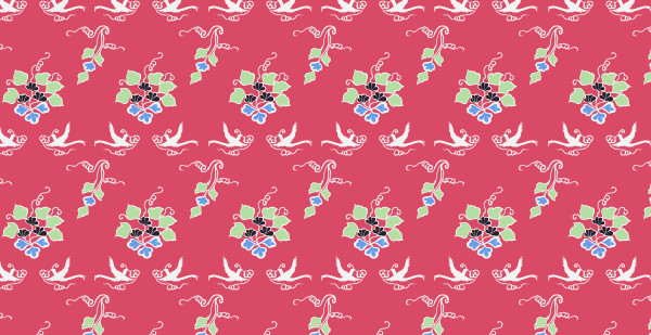 中國(guó)傳統(tǒng)唐代服飾穿枝花紋圖案三，矢量素材