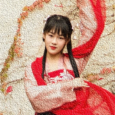 小清新粉衣帶團(tuán)扇女生頭像，唯美古風(fēng)真人頭像