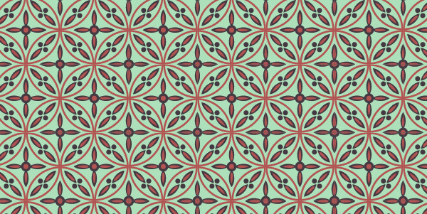 中國傳統(tǒng)唐代服飾聯(lián)珠紋圖案，矢量素材