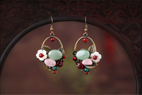 家佳樂文學復古金屬首飾手工耳環(huán)