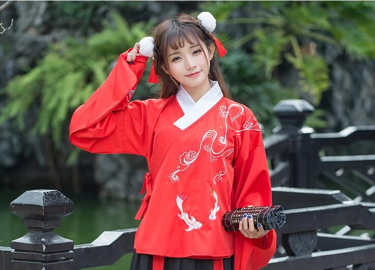 改良家佳樂文學(xué)襖裙刺繡花襦裙古裝圖片