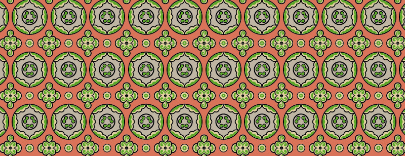 中國傳統(tǒng)明代服飾圓五角星圖案，矢量素材