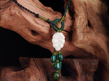 家佳樂(lè)文學(xué)葉子形貝殼裝飾毛衣鏈項(xiàng)鏈?zhǔn)罪? / data-O0f2=